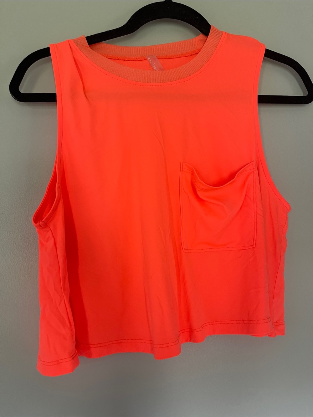FP Movement by Free People Neon Coral Pocket Crop Tank